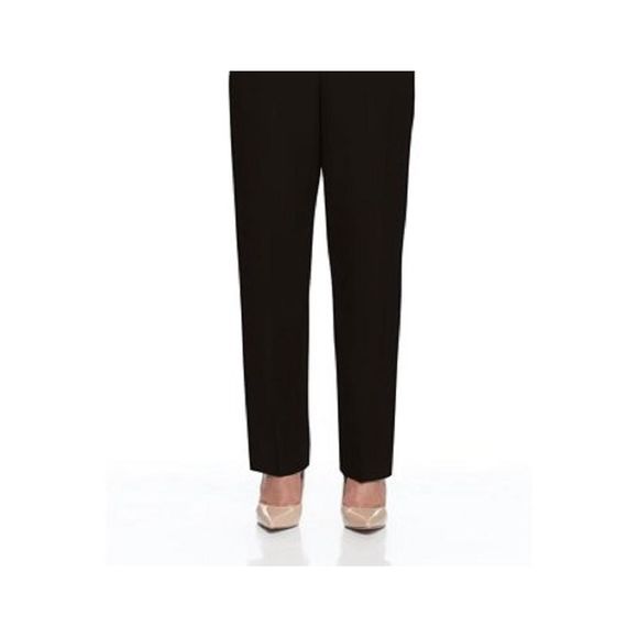Alfred Dunner Women's Classics Pull On Straight Leg Pants Black Size 16 - Picture 3 of 3
